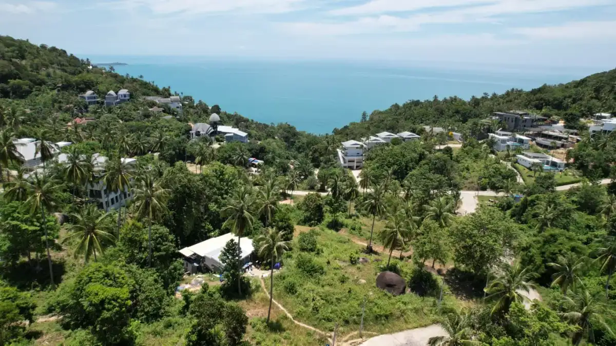 Prime Land Parcel with Partial Sea View for Sale in Chaweng Noi, Koh Samui – Red Title Deed