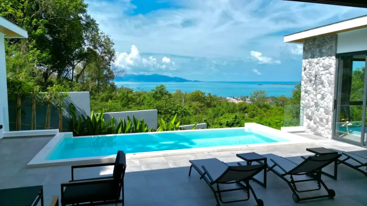 Modern 3-Bedroom Sea View Pool Villa for Sale in Bophut, Koh Samui